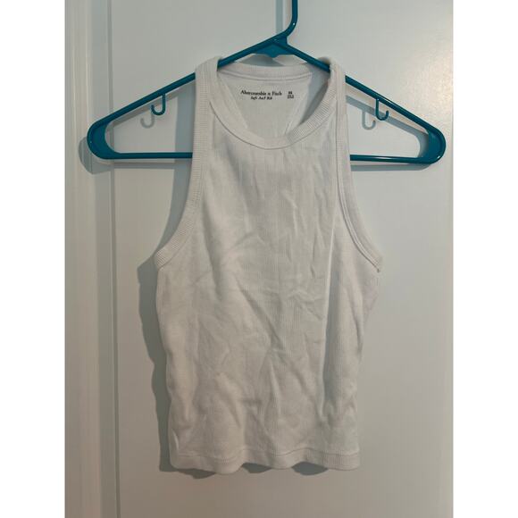 Abercrombie & Fitch Essential High-Neck Rib Tank – Size XS – White - Picture 1 of 3